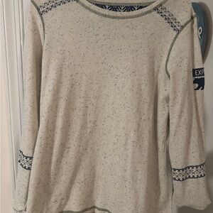 Hatley Cream Sweater with Blue Details